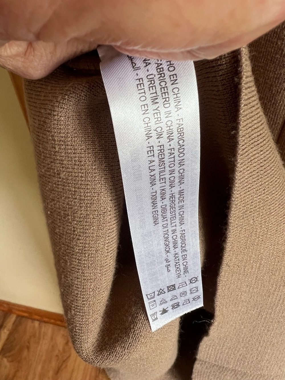 Zara Belted Knit Cardigan L Brown Taupe Minimalist Capsule Layering - Picture 6 of 11